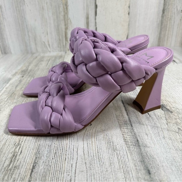 Marc Fisher Shoes - Marc Fisher Heeled Sandals Women's 8 Lilac Purple Braided Leather Hammy